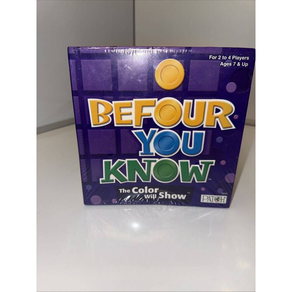 Patch Products Befour You Know Board Game The Color Will Show 2-4 Players NEW